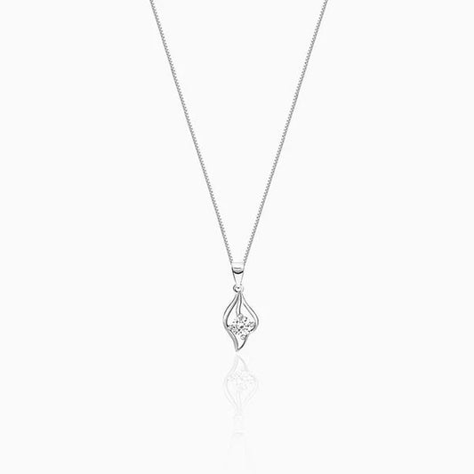 Anushka Sharma Silver Falling Dew Pendant with Box Chain