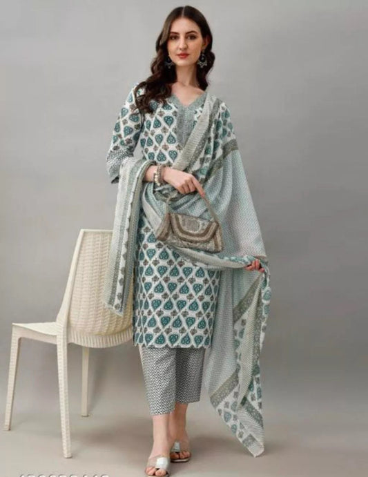 Cotton With Beautifull Digital Print Salwar Kameez For Women's