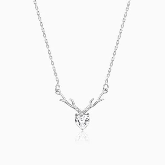 Anushka Sharma Silver Deer Heart Necklace