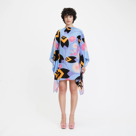 Designer French Moss Caftan, Printed Short Kaftan