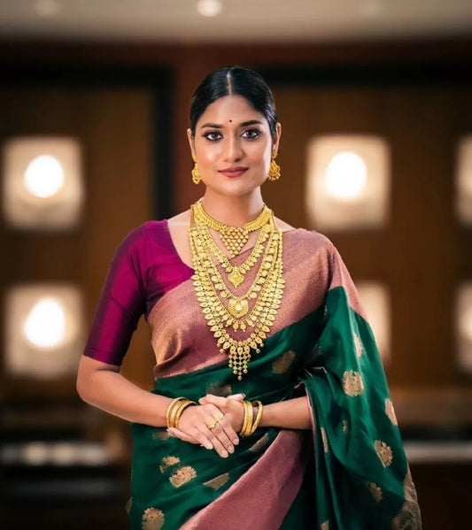 Wedding Wear Banarasi Soft Silk Saree With Blouse