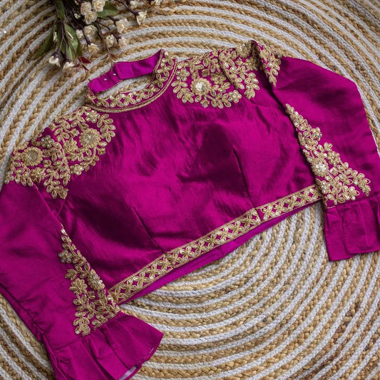 Glossy Silk Saree Blouse