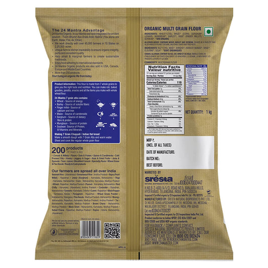 24 Mantra Organic 7 Grain Atta - 1Kg