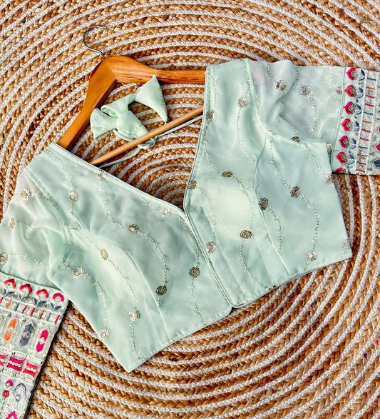 Full Stitched Milan Georgette Fancy Designer Traditional Look Blouse Choli