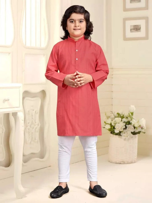 Designer Wedding Wear Pure Cotton Kurta Pajama Set For Kid's & Boy's