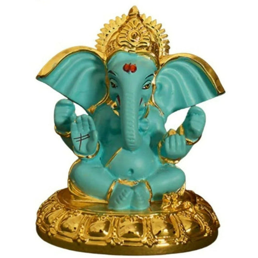 Gold Plated Gaj Karna Ganesh Idol