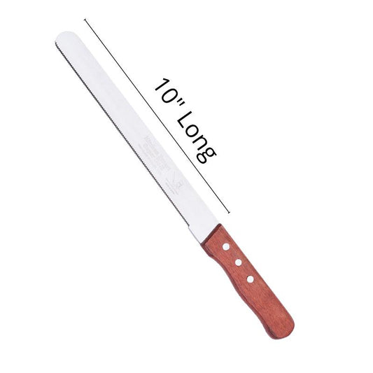 Serrated Stainless Steel Bread Knife With Wooden Handle | Multiple Sizes