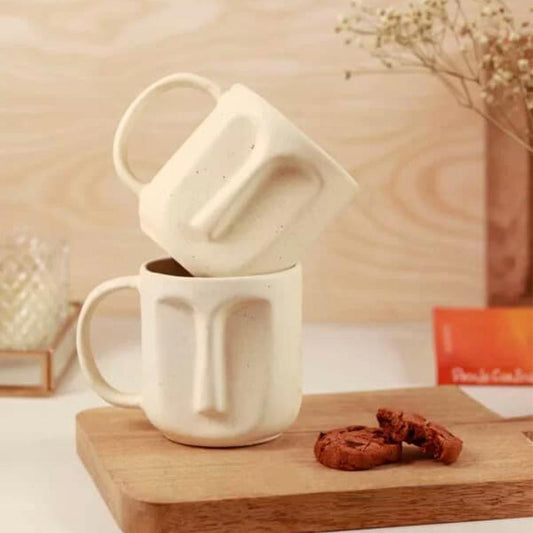 Abstract Face Mug | Set Of 2