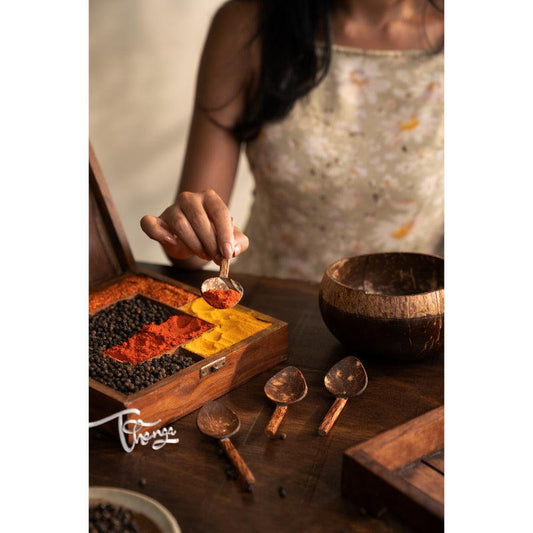 Coconut Shell Masala Spoon | Set Of 6