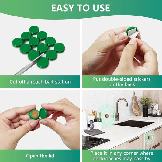 Roach Killer Cockroach Traps for Indoor & Outdoor Infestation Control pack of 12