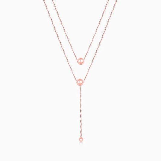 Rose Gold Terrific Trio Necklace