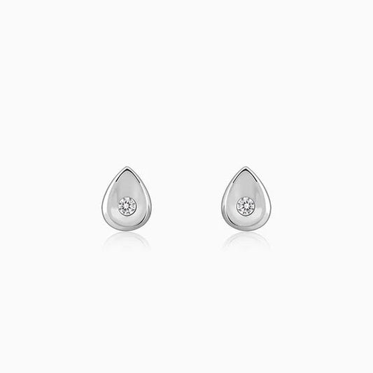 Silver Small Tear Drop Earrings