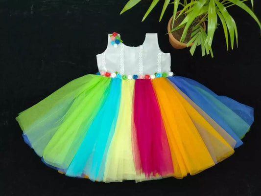 Heavy Net Multi Color Dress
