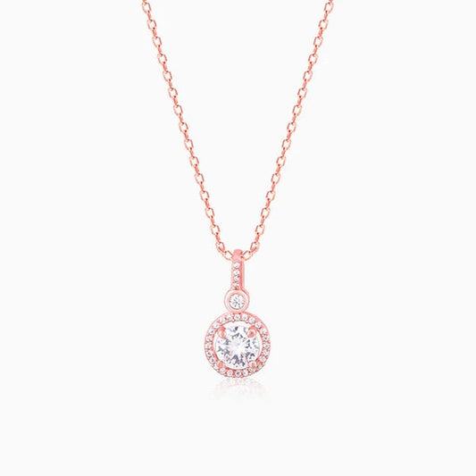 Rose Gold Drizzle Drop Pendant With Link Chain
