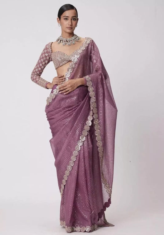 Heavy Soft Georgette Saree With Blouse
