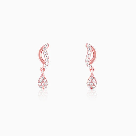 Rose Gold Wavecrest Earrings