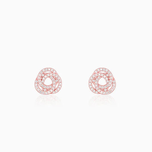 Rose Gold Embrace Stud Earrings