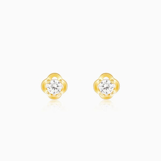 Golden Mini Floral Earrings