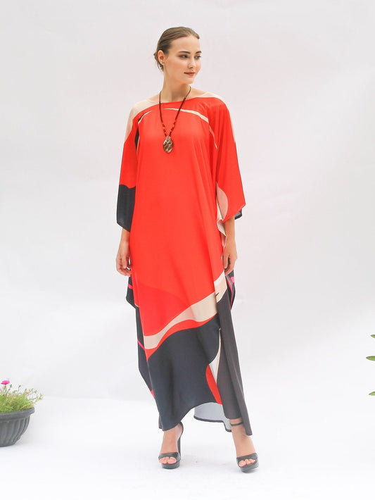 Soft Satin Silk Long Kaftan For Women's