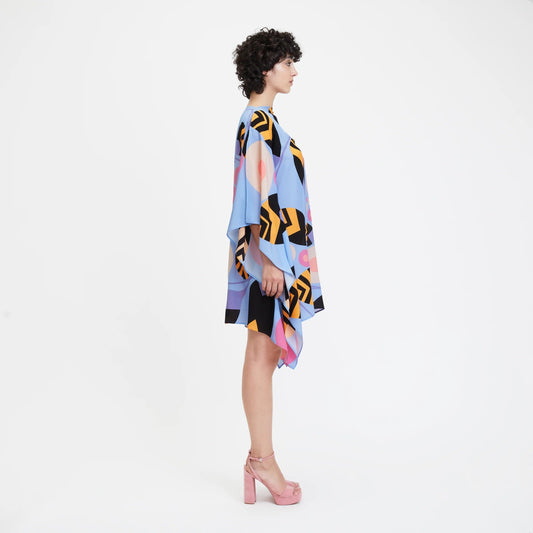 Designer French Moss Caftan, Printed Short Kaftan