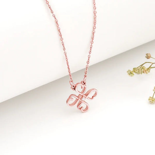 Rose Gold Clover Necklace