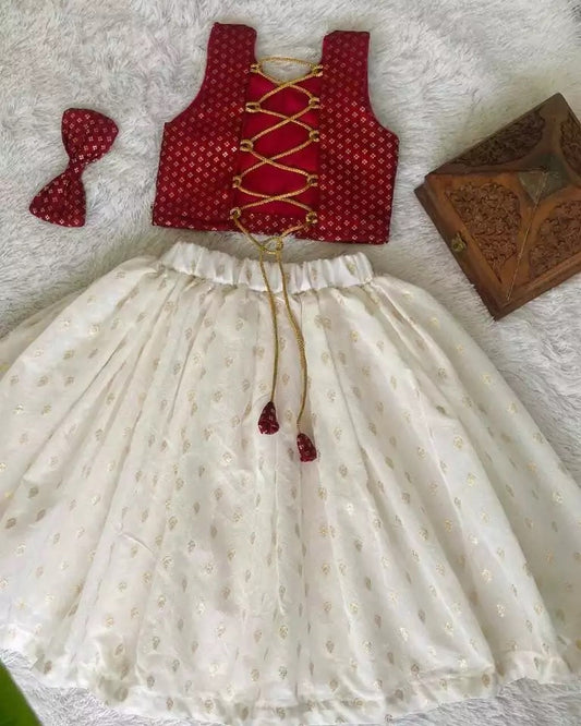 Kids Girl's Soft Cotton Lehenga Choli