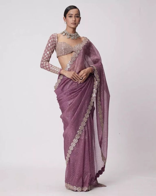 Heavy Soft Georgette Saree With Blouse