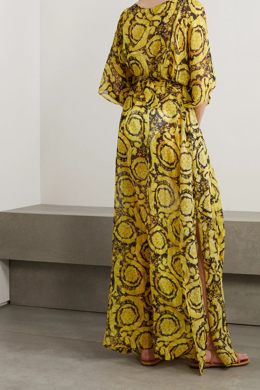 Georgette Printed Casual Wear Women's Long Kaftan