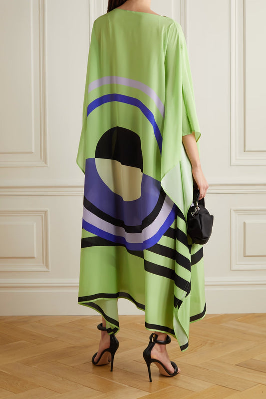 Silk Crepe Caftan, Women's Long Kaftan