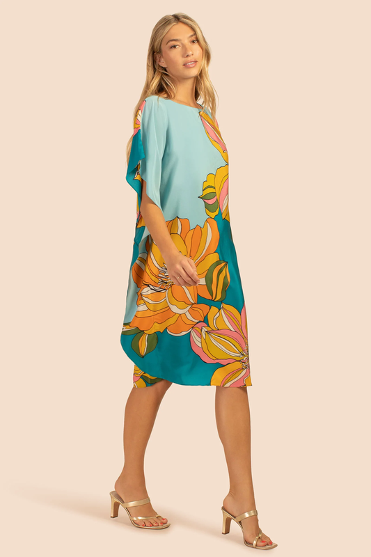 Silk Crepe Short kaftan, Party wear Caftan
