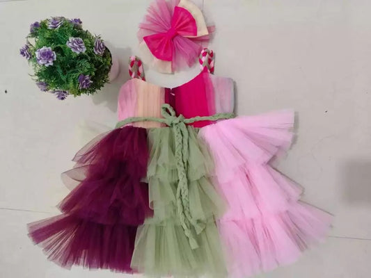 Girl Dress Kids Ruffles Party Wedding Dresses