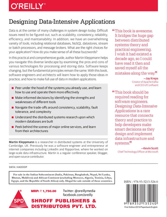 Designing Data-Intensive Applications(Paperback ) unavailable