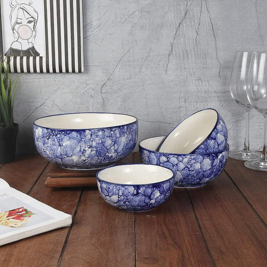 Abstract Ceramic Mixing Bowl | Set of 4