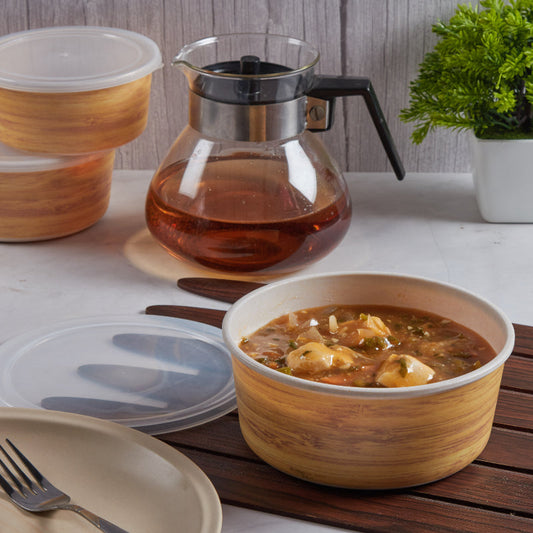 Bamboo Fibre Containers | 1.1L, 830ml, 550ml | Set of 3