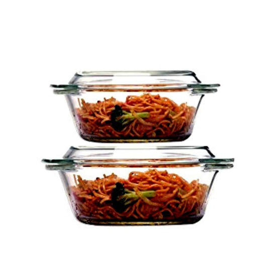 Borosilicate Glass Multipurpose Casseroles | 1L & 2L | Set of 2