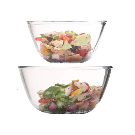 Glass All-Purpose Mixing Bowls | 400ml |  Set of 2