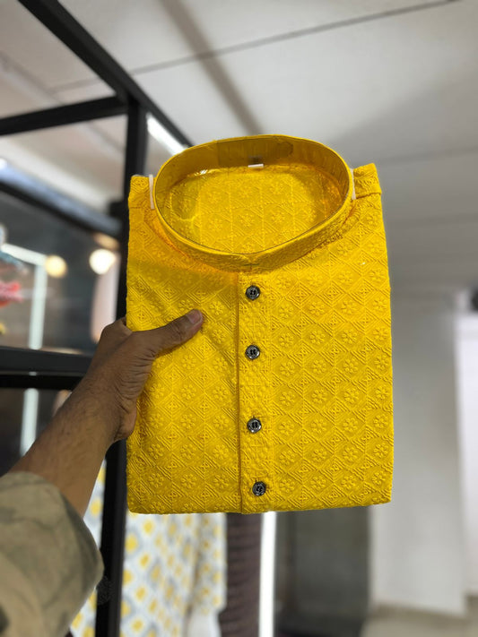 Cotton Rayon With Sequin Work Kurta Pajama Set