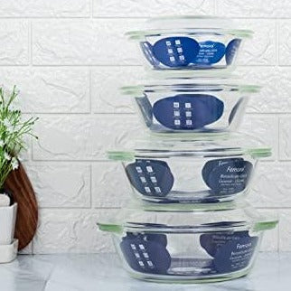 Borosilicate Glass Multipurpose Casseroles | Mixed Size Combo | Set of 4