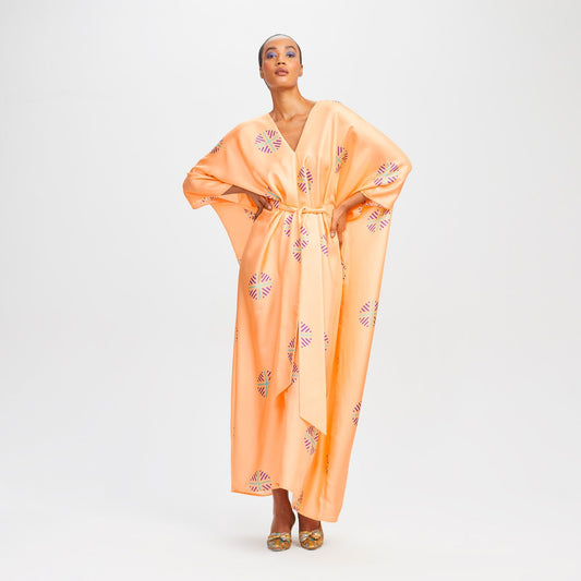 Soft Satin Silk Kaftan, Women's Caftan Dresses