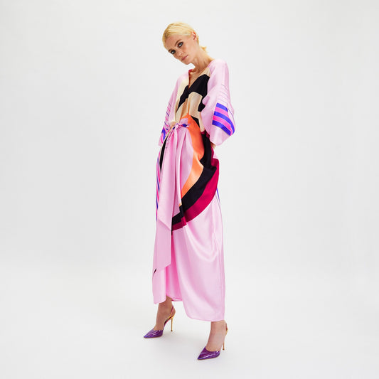 Party Wear Caftan, Soft Satin Silk Long Women's Kaftan