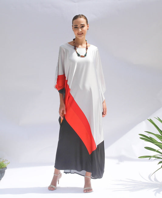 Satin Silk Kaftan, Summer Wear Long Caftan