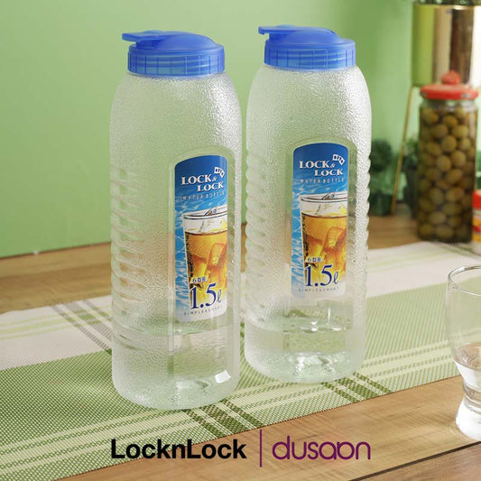 Aqua Easy Grip Plastic Water Bottles| Set Of 2| 1 Liter