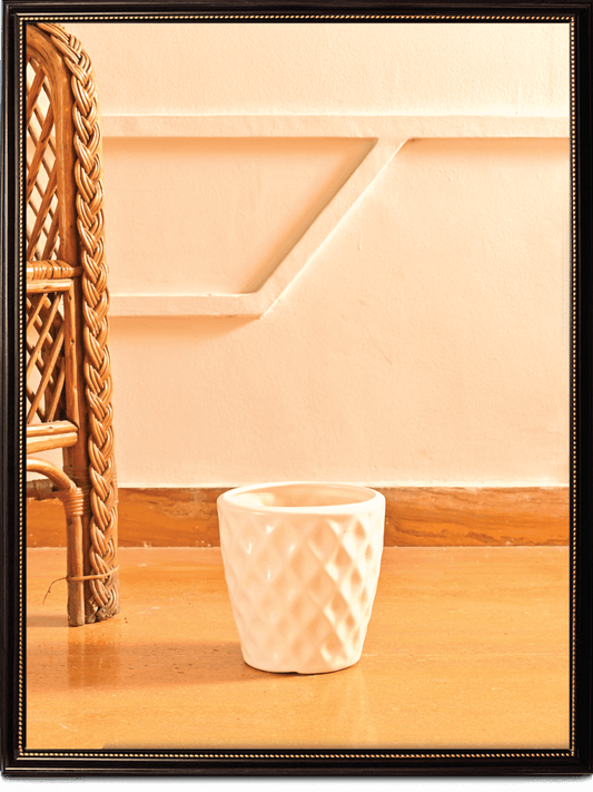 Argyle Ceramic Pot |  Multiple Colors