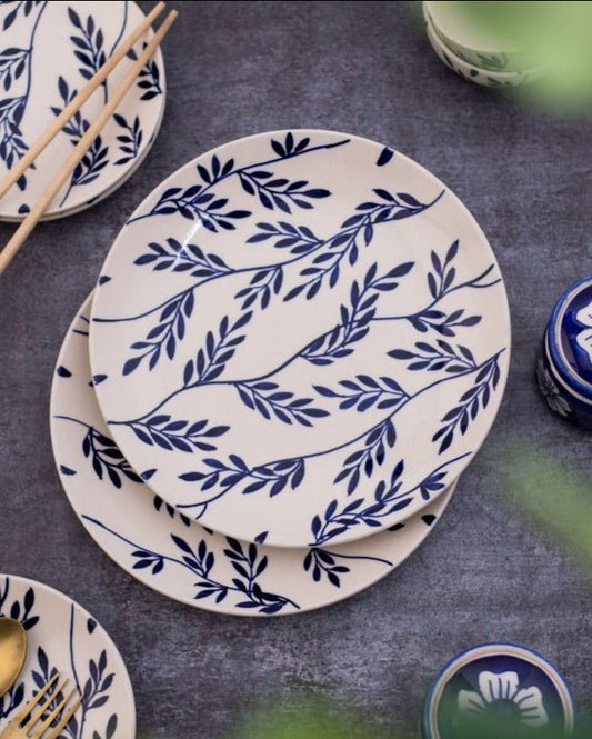 Althia Ceramic Glossy Handcrafted Dinner Plates | Set Of 2