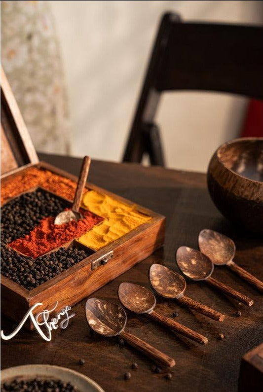 Coconut Shell Masala Spoon | Set Of 6