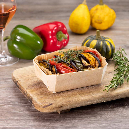 Baron Esslly Bake Stable | Direct Bakeable Wooden Baking Tray |Pack of 5 Trays & 15 Paper Liners | Disposable